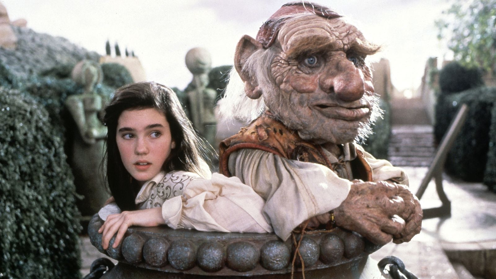 Jennifer Connelly e Gogol in Labyrinth